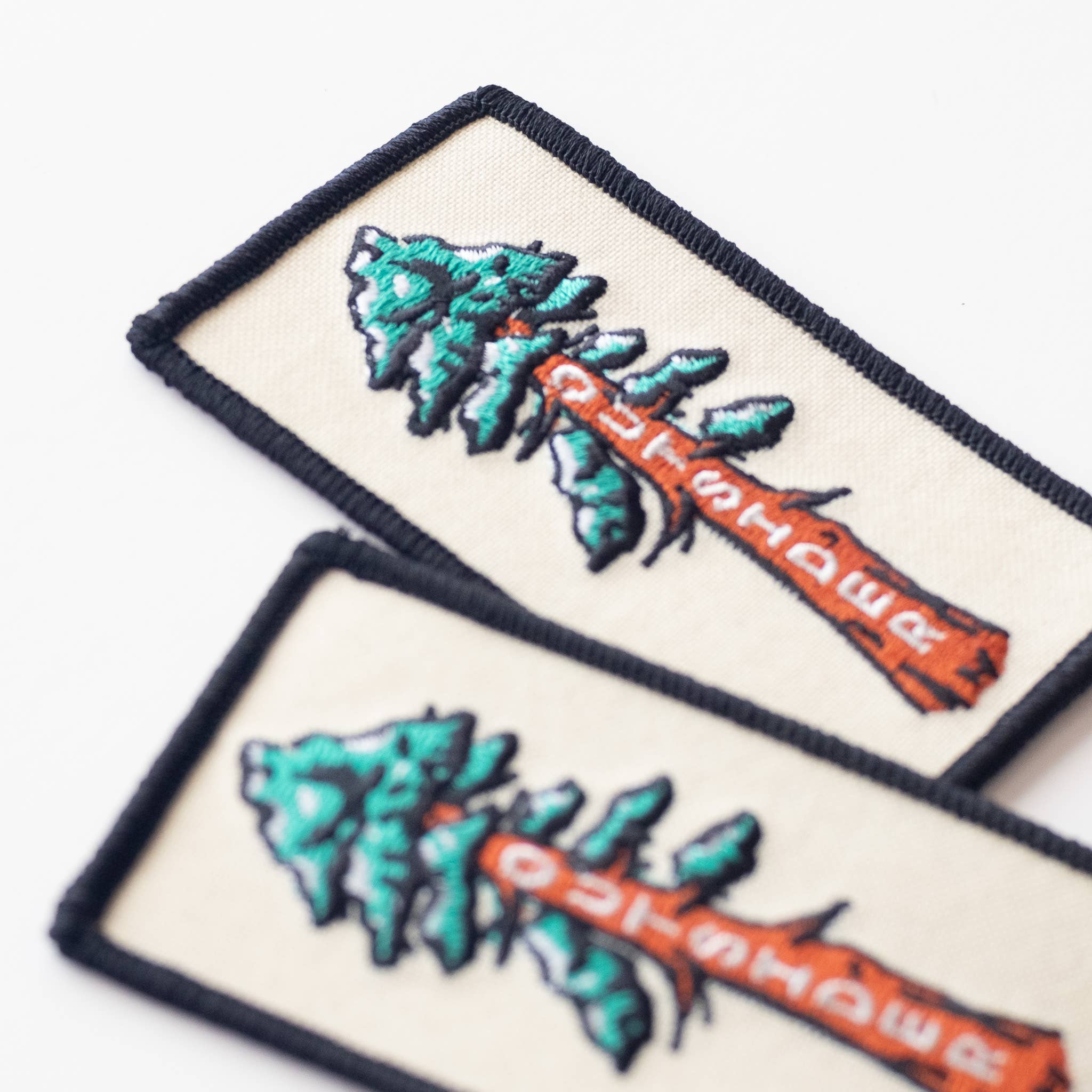 Outsider Sequoia Tree Embroidered Iron on Patch: No