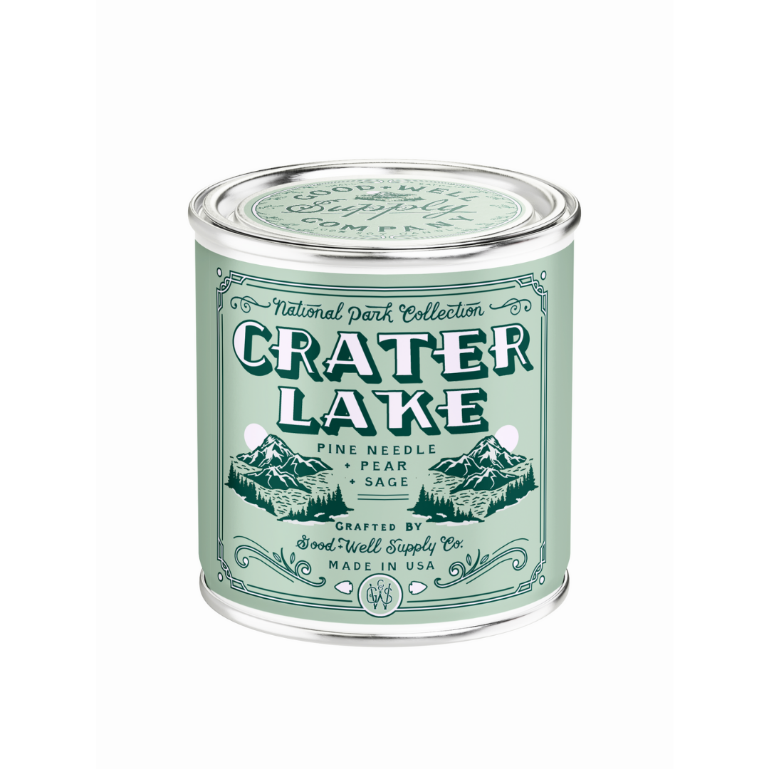 Crater Lake National Park Candle: 1/2 Pint / Wood wick
