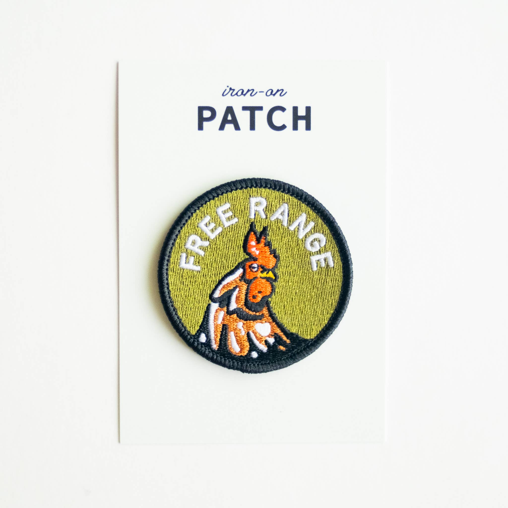 Free Range Embroidered Iron on Patch: No