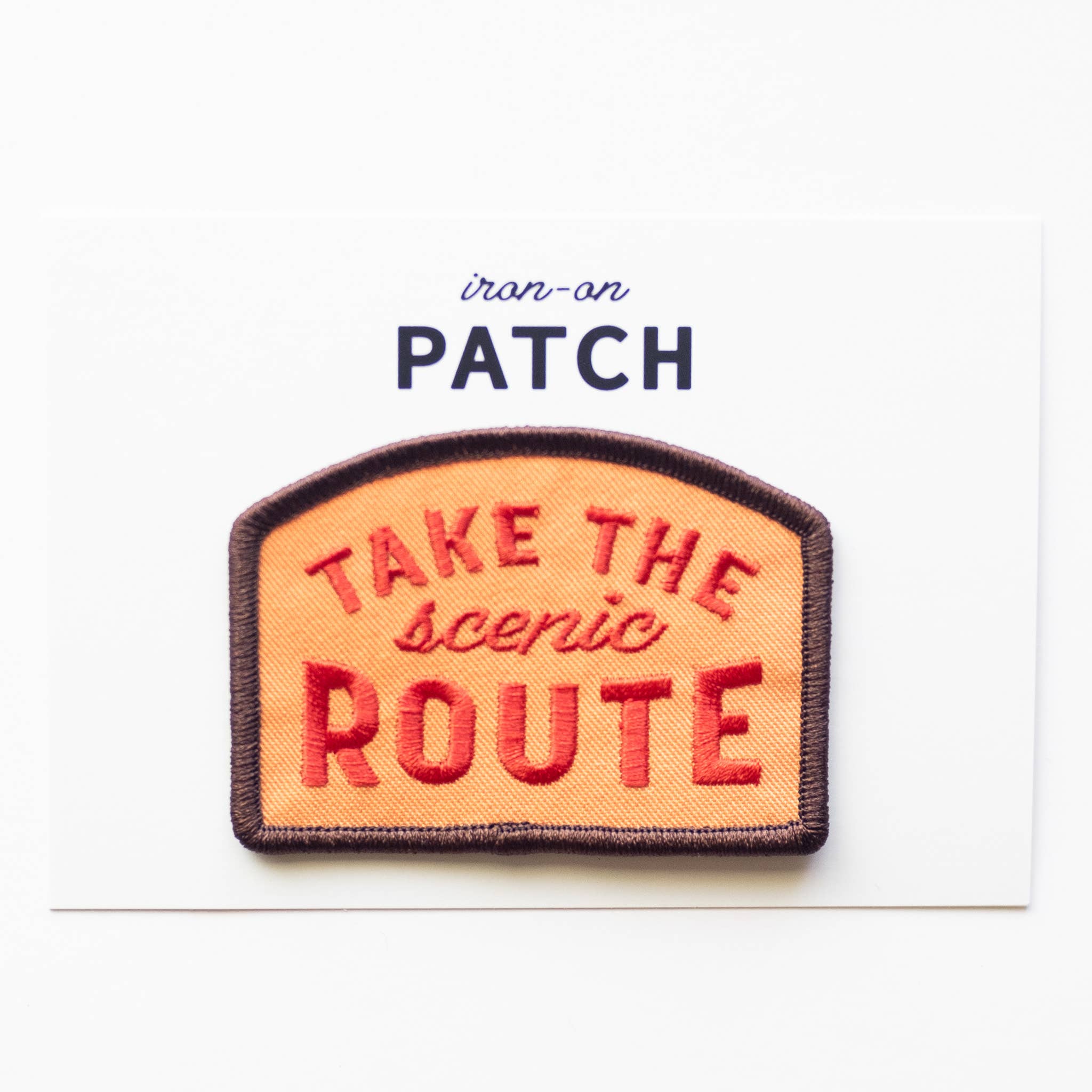 Take the Scenic Route Embroidered Iron on Patch: Yes