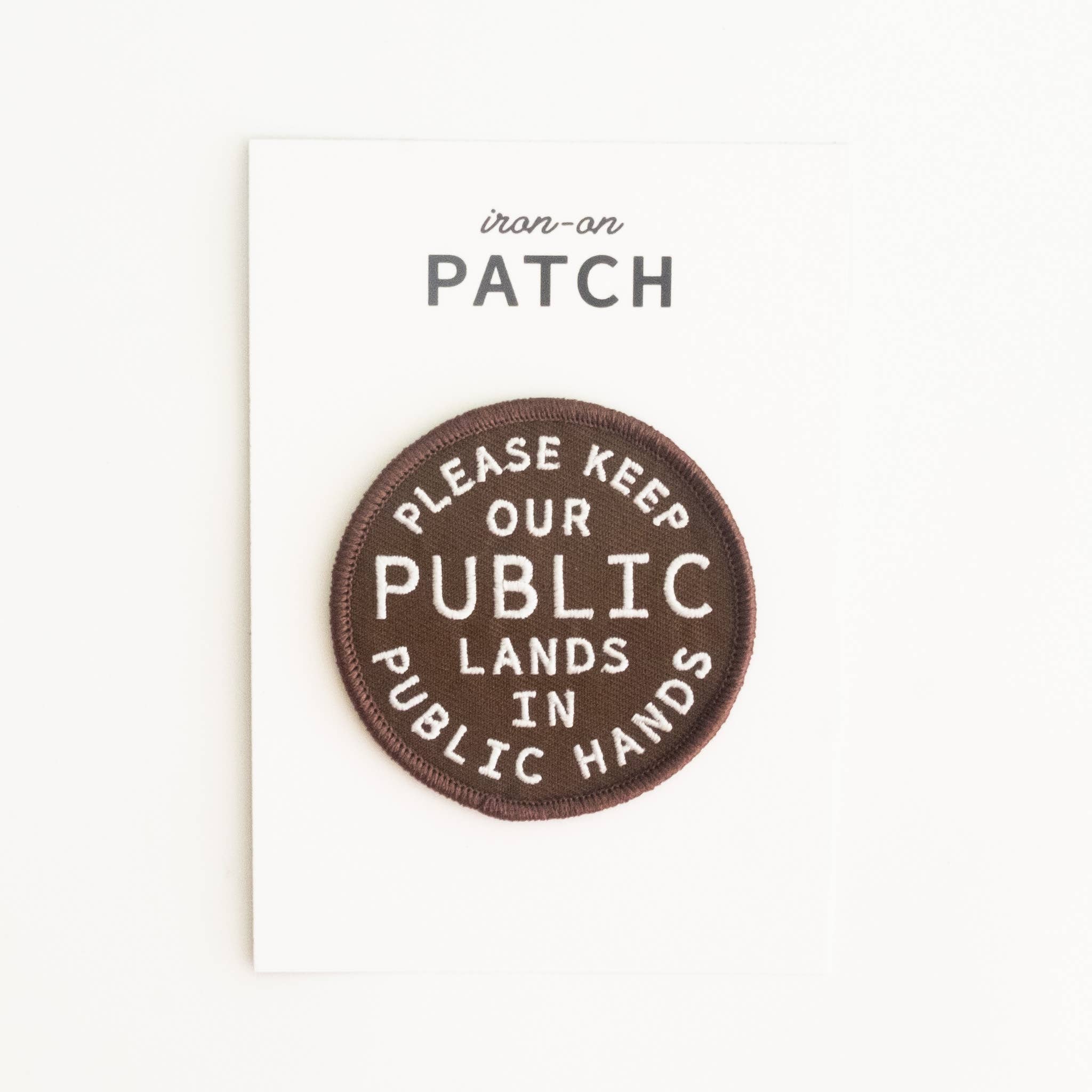 Keep Public Lands, in Public Hands Embroidered Iron-on Patch: Yes