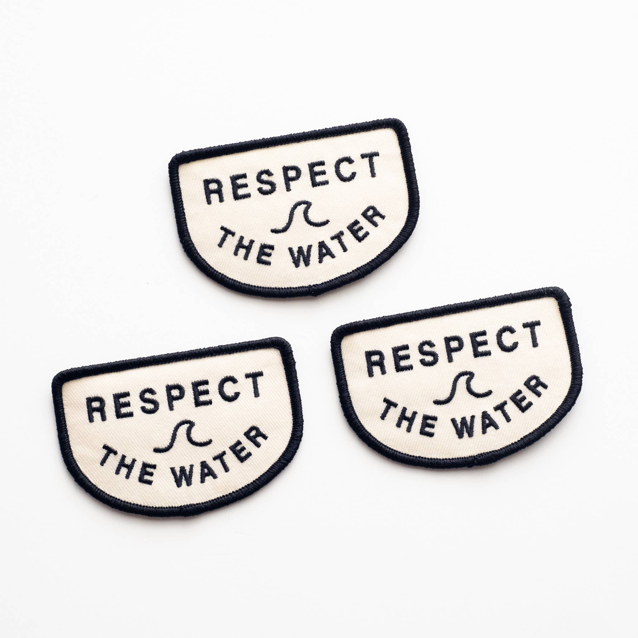 Respect the Water Embroidered Iron on Patch: Yes