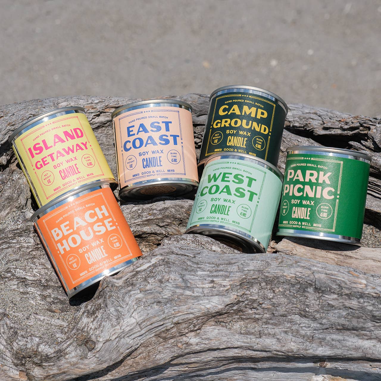 Beach House Soy Candle - Happy Place Collection: 1/2 Pint / Cotton Wick