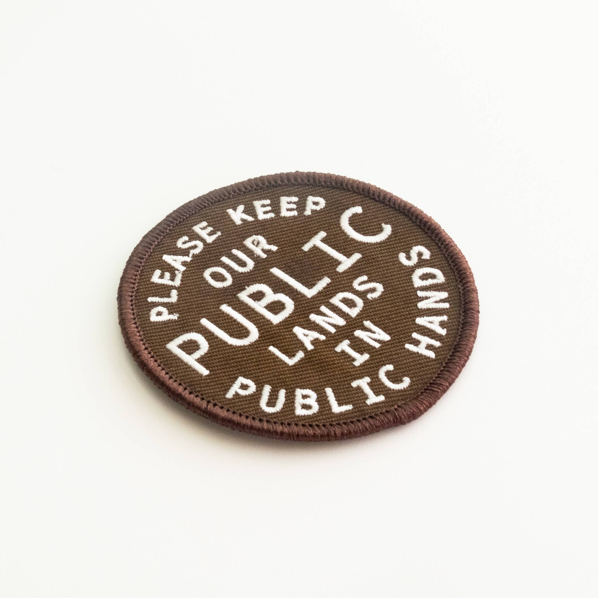 Keep Public Lands, in Public Hands Embroidered Iron-on Patch: Yes