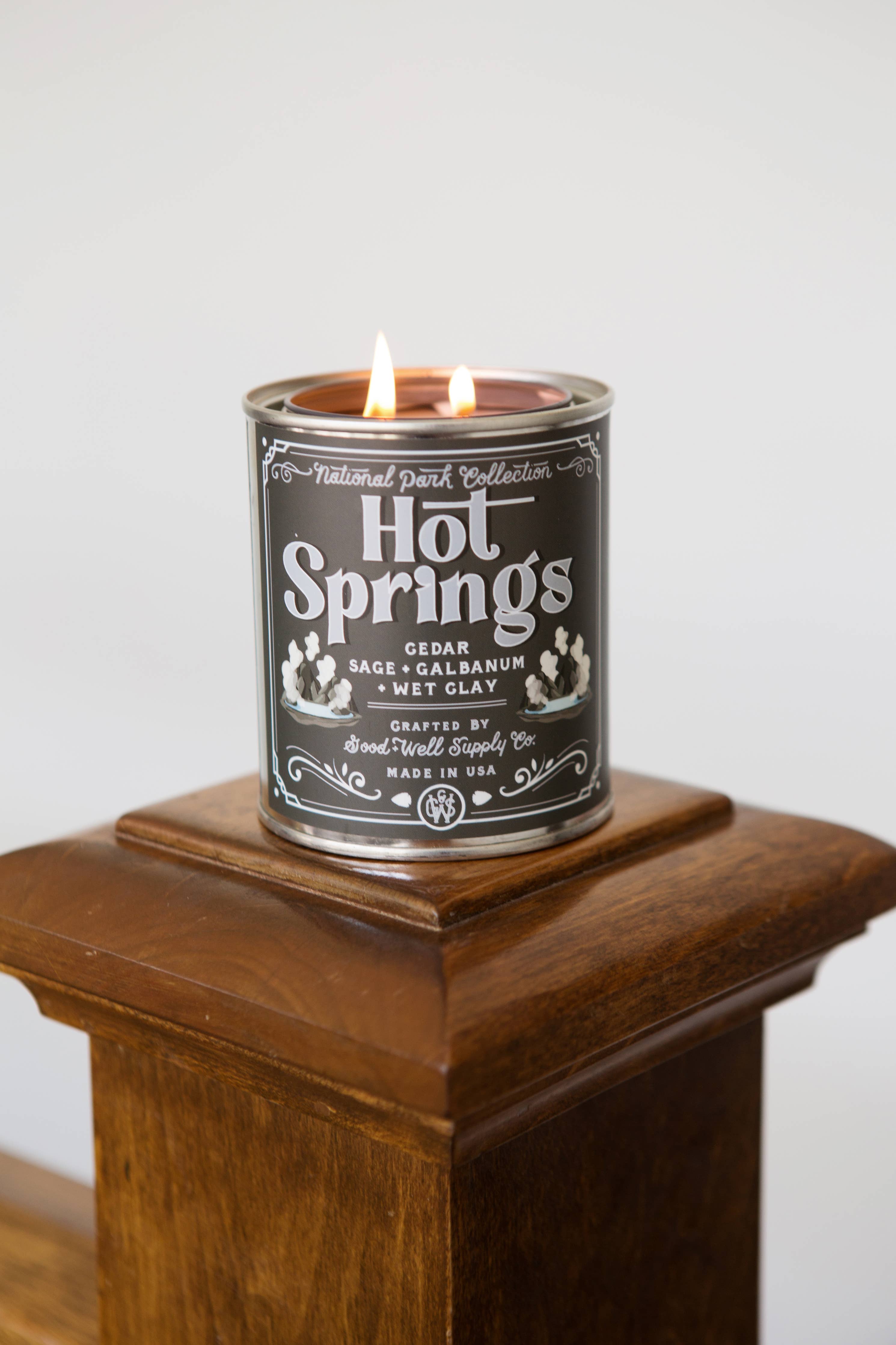 Hot Springs National Park Candle: 1/2 Pint / Wood Wick