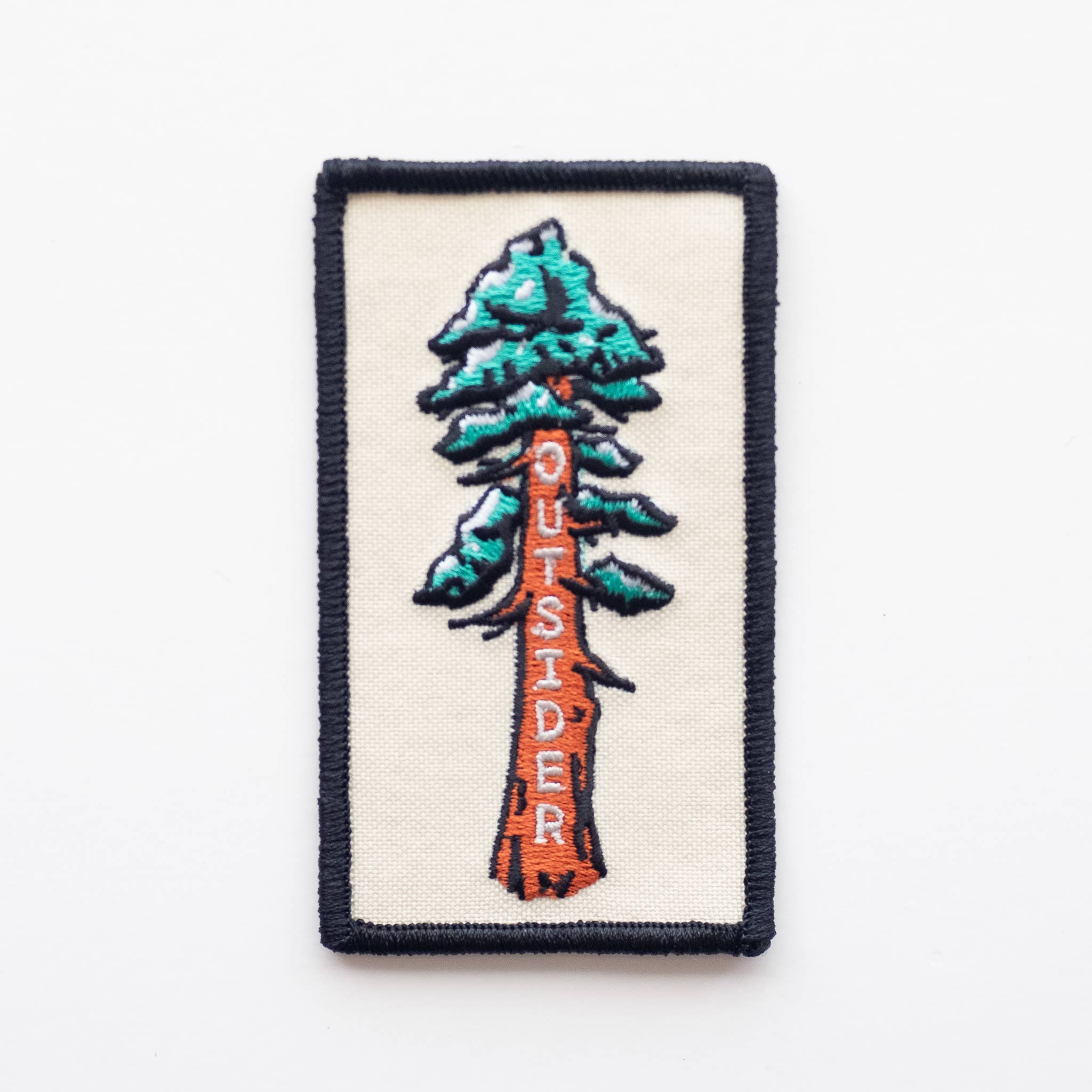 Outsider Sequoia Tree Embroidered Iron on Patch: No