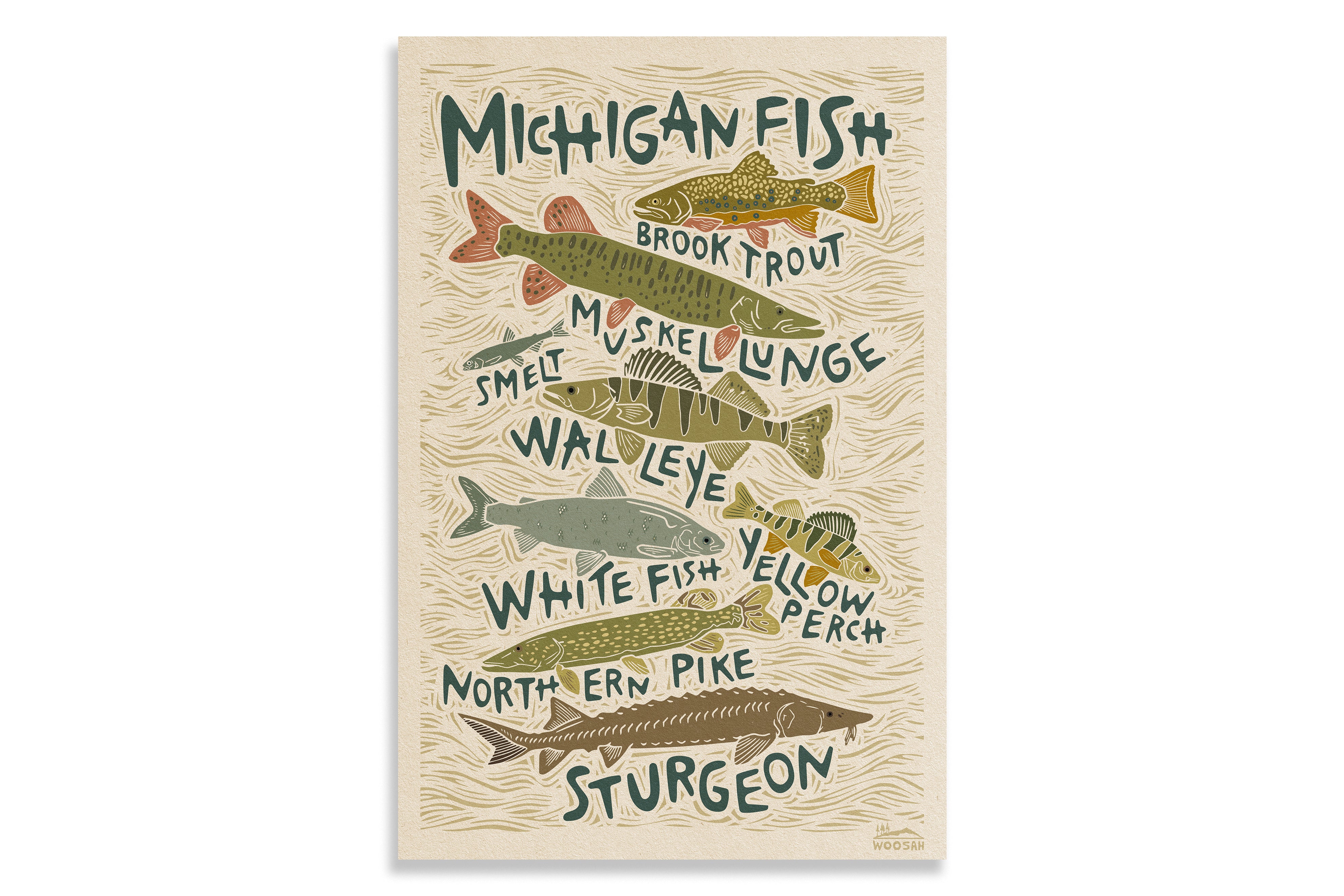 Michigan Fish Print